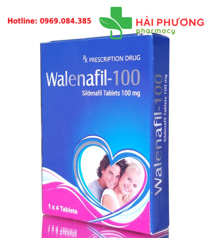 Thuốc cường dương Ấn Độ Walenafil 100mg vỉ 4 viên