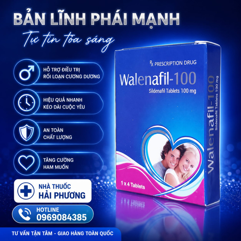 Mua thuốc Walenafil 100mg chính hãng tại Nhà thuốc Hải Phương