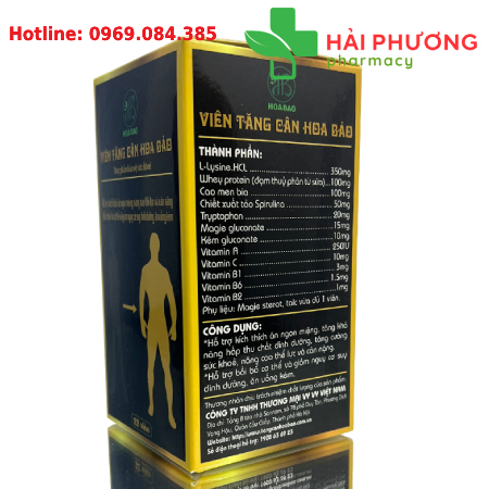 Viên tăng cân Hoa Bảo – Hỗ trợ tăng cân cho người gầy